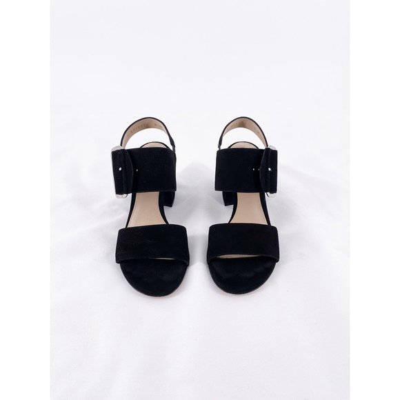 Stuart Weitzman | Black Velvet Strap Heel - Picture 3 of 11